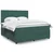 Vidaxl Box spring postelja z vzmetnico temno zelena 180x200 cm žamet