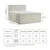 Siva boxspring postelja s prostorom za shranjevanje 200x200 cm Fresco – Maison de Reve