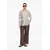 COMMA Bluza temno rjava/bela