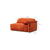 Atelier del Sofa Ugaona garnitura Flamingo, 335x250x105 cm, Krem-narandžasta