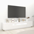 TV ormarić s LED svjetlima bijeli 200 x 35 x 40 cm