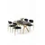 Hanah Home Trpezarijski set, 5 komada, Teget