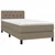 Vidaxl Box spring postelja z vzmetnico taupe 80x200 cm blago