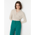 Trendyol Beige Crop Zippered Knitwear Cardigan