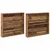 Polica za časopise s policom 2 pcs Staro drvo 80 x 12 x 70 cm