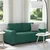 Vidaxl Dvosed temno zelen 180x77x82 cm blago
