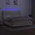 vidaXL vidaXL Box spring postelja z vzmetnico LED krem 180x200 cm blago, (20902191)