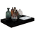 Plutajuće zidne police 2 kom sjajne crne 40 x 23 x 3,8 cm MDF