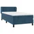 Vidaxl Box spring postelja z vzmetnico temno modra 90x200 cm žamet