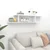 Zidna TV polica bijela 125 x 18 x 23 cm konstruirano drvo