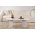 Nordure Klub sto Sable, 119x60x40cm, Beli