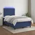 Vidaxl Box spring postelja z vzmetnico LED modra 120x190 cm blago