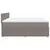 Vidaxl Box spring postelja z vzmetnico taupe 200x200 cm blago