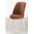 Hanah Home set trpezarijskih stolica Dexa 2 kom, terakota tkanina Babyface, bele metalne noge