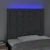 Vidaxl LED posteljno vzglavje temno sivo 80x5x118/128 cm blago