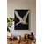 WallXpert uramljena slika 115246, beli labud u letu na tamnoj pozadini, 30 x 40 cm, beli ram