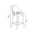 Hanah Home Set 2 barske stolice Crni