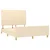 Vidaxl Posteljni okvir brez vzmetnice krem 140x190 cm blago