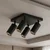 Brilagi - LED RGBW prigušiva spot svetiljka SELE SQUARE 4xGU10/6,5W/230V crna/zlatna