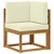 Set vanjskih sofa s jastukom 6 pcs Prirodna i krem Poliester