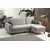 Atelier del Sofa Ugaona garnitura Alkon 223x86x130cm Svetlosiva
