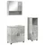 Set namještaja za kupaonicu 3 pcs Beton siva Konstruirano drvo