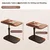 Zhuobo Klub sto CJ25, 28x45x52-80cm cm, Orah