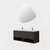 Skye Decor Set kupatilskog ormarića sa umivaonikom i ogledalom, 2 dela, Antracit