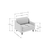 Atelier del Sofa Fotelja Robin Loveseat, Bordo