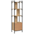 Regal za knjige s vratima boja hrasta 44,5x30x154,5 cm drveni