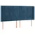 Vidaxl Box spring postelja z vzmetnico LED temno modra 200x200cm žamet