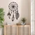 WallXpert metalni zidni ukras DCV-1020-MT, hvatač snova sa perima, 50 x 38 cm, crni