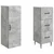 Set ormara 2 pcs Betonska siva 33 x 34,5 x 90 cm