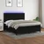 Vidaxl Box spring postelja z vzmetnico LED črna 160x200 cm blago