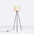 Sollux SL.1854 - Stojeća lampa NEVIA 1xE27/15W/230V mramor/bež