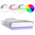 Vidaxl LED Posteljni okvir bel 75x190 cm trden les