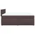 Vidaxl Box spring postelja z vzmetnico temno rjav 140x190 cm blago