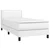 Vidaxl Box spring postelja z vzmetnico bel 100x200 cm umetno usnje