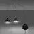 Luster na sajli ABRAMO 2xE27/15W/230V crni