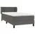 Vidaxl Box spring postelja z vzmetnico temno siva 80x200 cm žamet