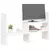 Stalak za monitor bijeli (39-72) x 17 x 43 cm masivna borovina
