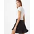 Womens T-shirt Cropped Rib 2-Pack black/white