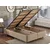 Hanah Home Bračni krevet sa prostorom za odlaganje Ela 140x38x190cm Crni