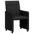 Blagovačke stolice s kotačima 2 pcs Crna 58 x 65 x 94 cm