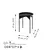 Hanah Home Klub sto Shb 44x57x44cm Crni