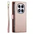 GS Ovitek za Xiaomi Redmi Note 15 Pro Plus 5G / Poco M8 Pro 5G, denarnica z zadrgo, roza
