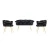 Hanah Home Balon 2111 Sofa set, Crni