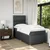 Vidaxl Box spring postelja z vzmetnico temno siva 90x190 cm blago