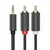 Ugreen Avdio kabel 3,5 mm minijack (moški) – 2RCA (moški), 5 m – siv