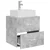 Umivaonik s policom Betonska siva 49,5 x 41 x 62,5 cm